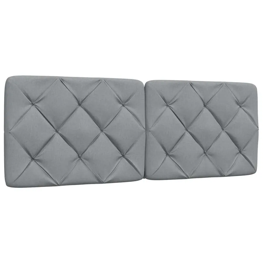 Lit avec matelas gris clair 120x200 cm tissu - 9