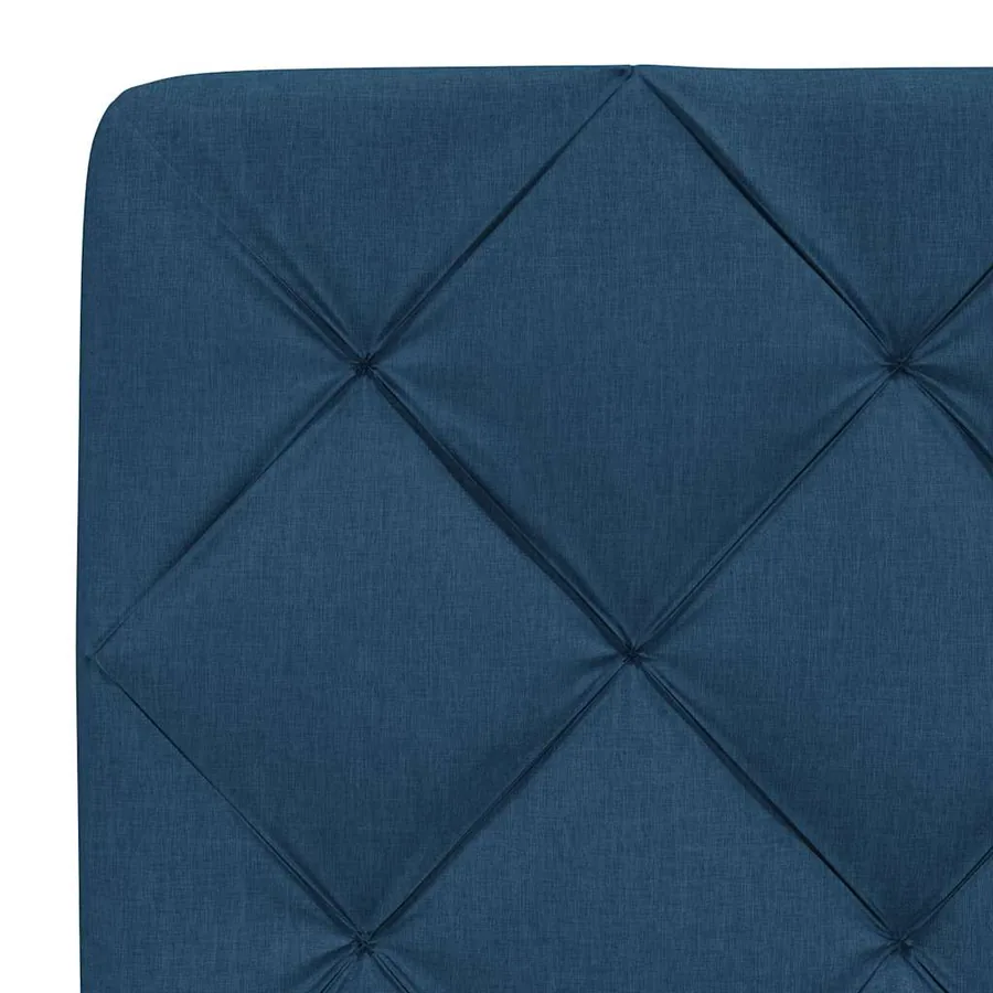 Lit avec matelas bleu 120x200 cm tissu - 11