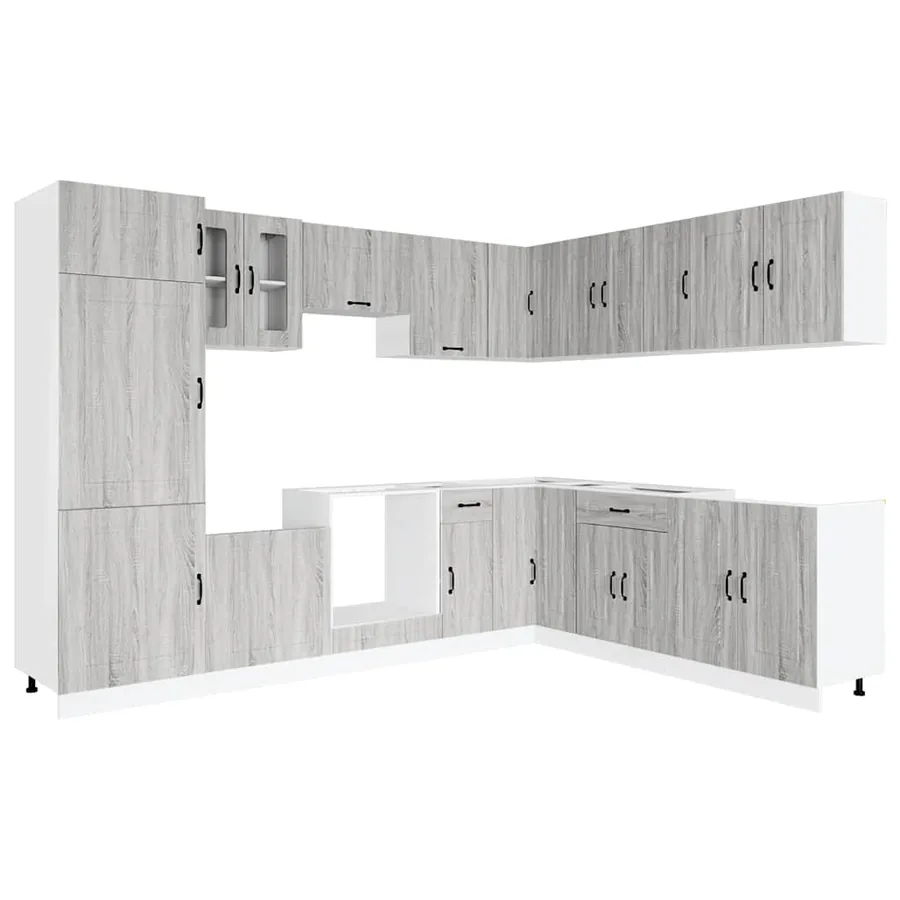 Ensemble d'armoires de cuisine 14 pcs Kalmar bois d'ingénierie - 2