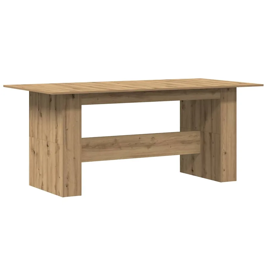 Table à manger chêne artisanal 180x90x76 cm bois d'ingénierie - 2