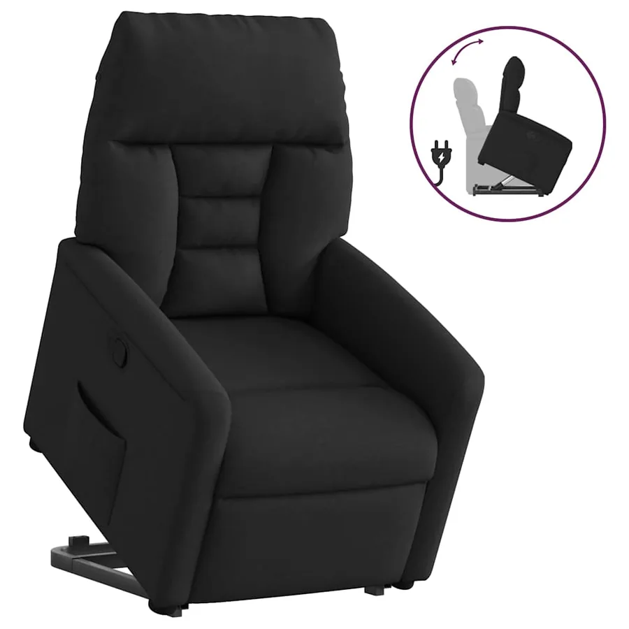 Fauteuil inclinable noir tissu