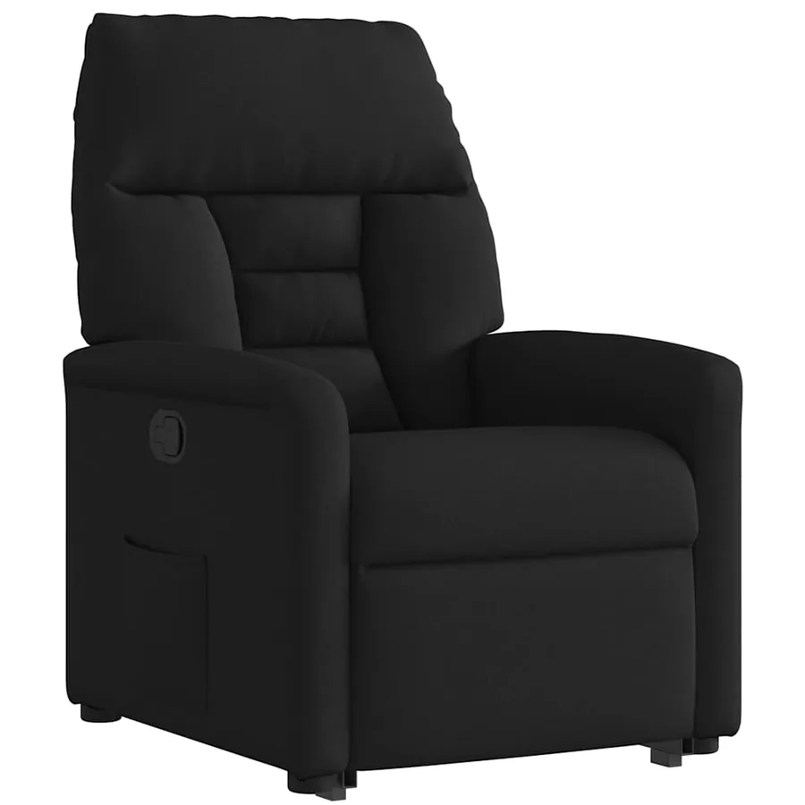 Fauteuil inclinable noir tissu - 4