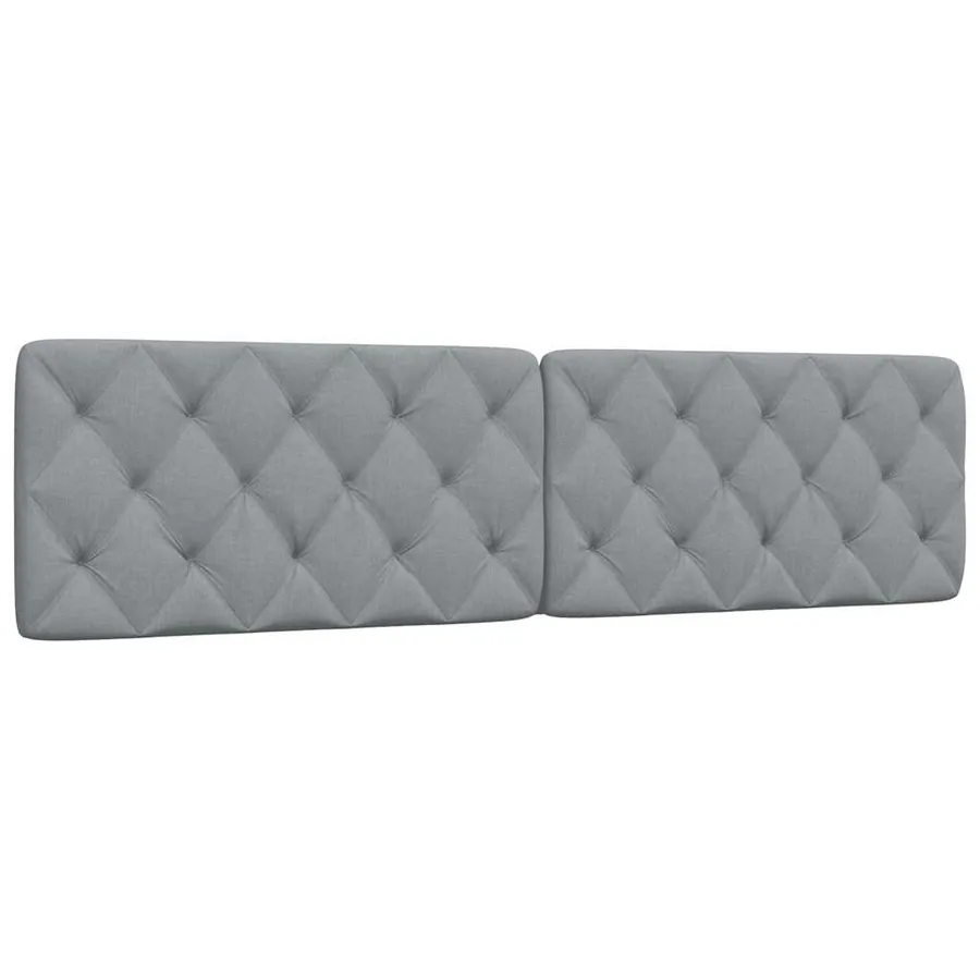 Coussin de tête de lit gris clair 200 cm tissu