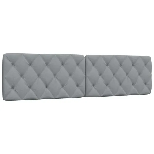 Coussin de tête de lit gris clair 200 cm tissu
