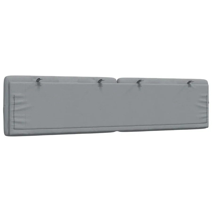 Coussin de tête de lit gris clair 200 cm tissu - 6