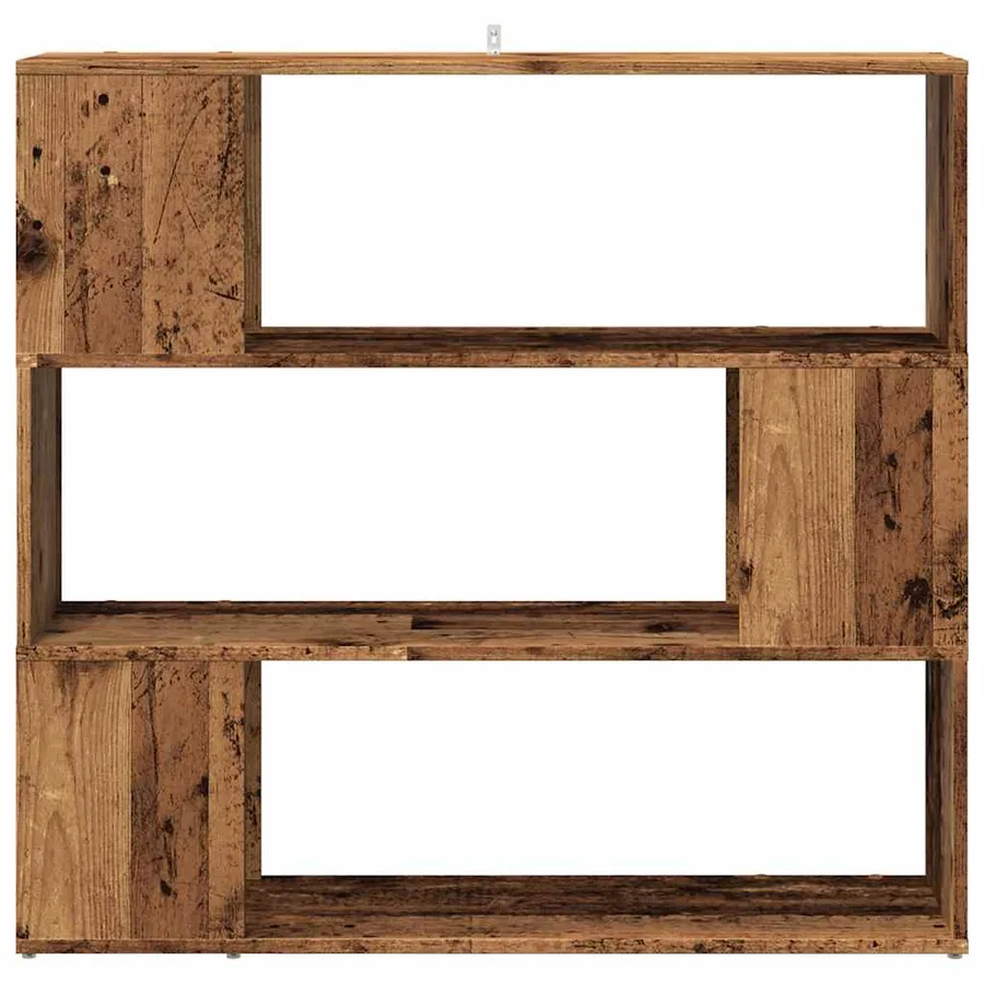 Bibliothèque/Séparateur de pièce vieux bois 100x24x94 cm - 4
