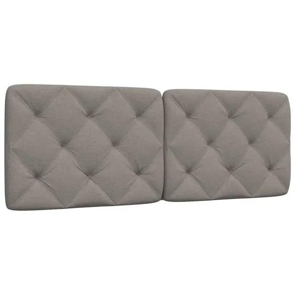 Coussin de tête de lit taupe 120 cm tissu