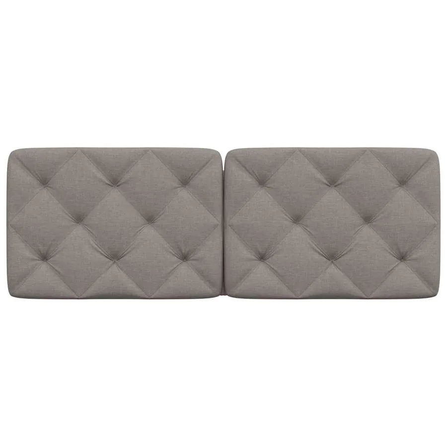 Coussin de tête de lit taupe 120 cm tissu - 4