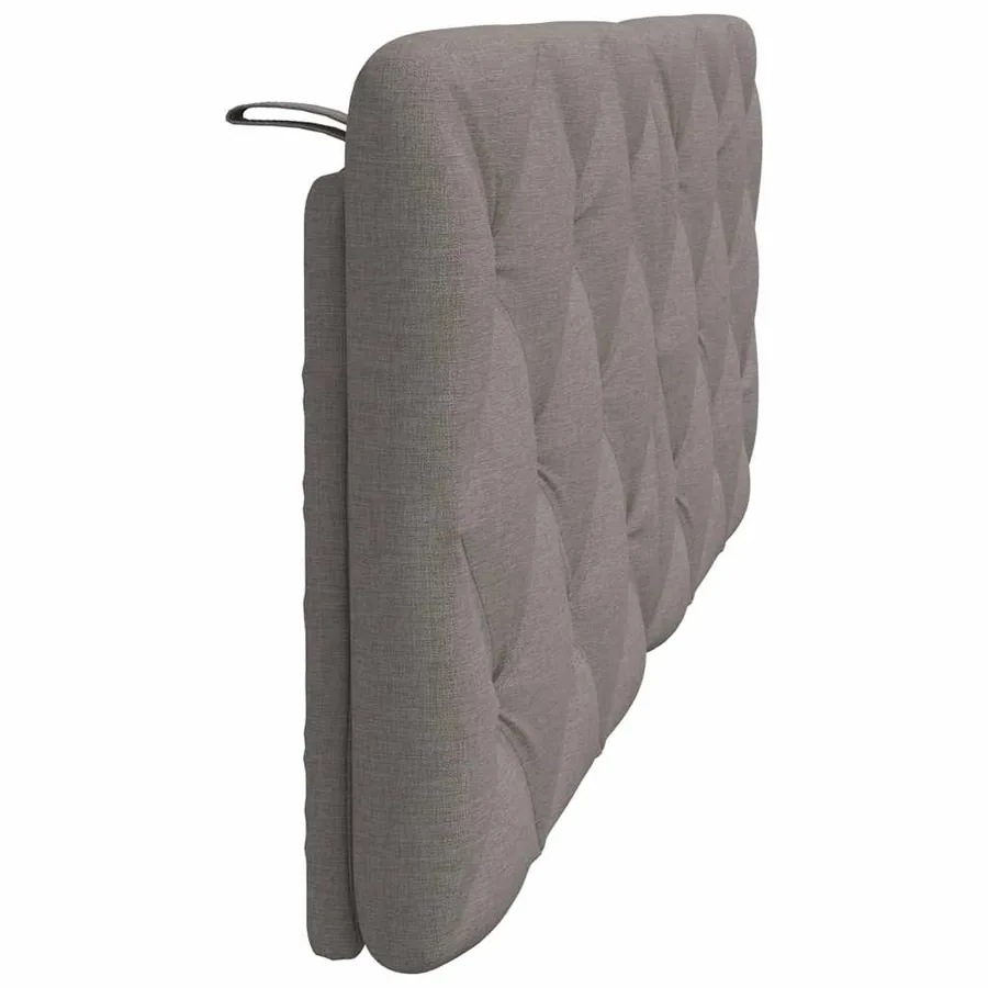 Coussin de tête de lit taupe 120 cm tissu - 5