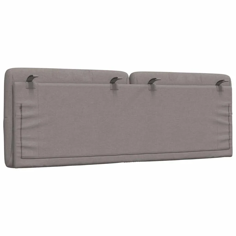 Coussin de tête de lit taupe 120 cm tissu - 6
