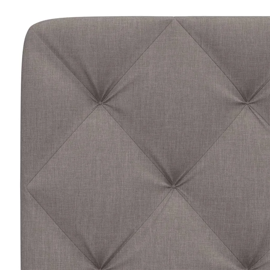 Coussin de tête de lit taupe 120 cm tissu - 7