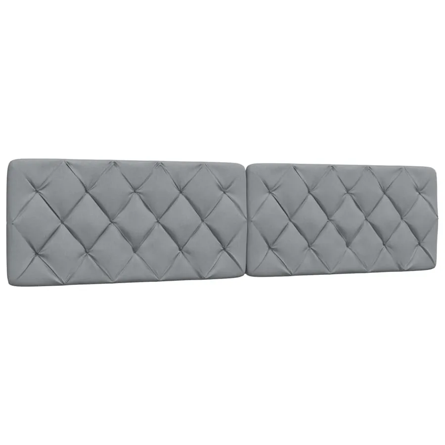 Cadre de lit sans matelas gris clair 200x200 cm tissu - 7