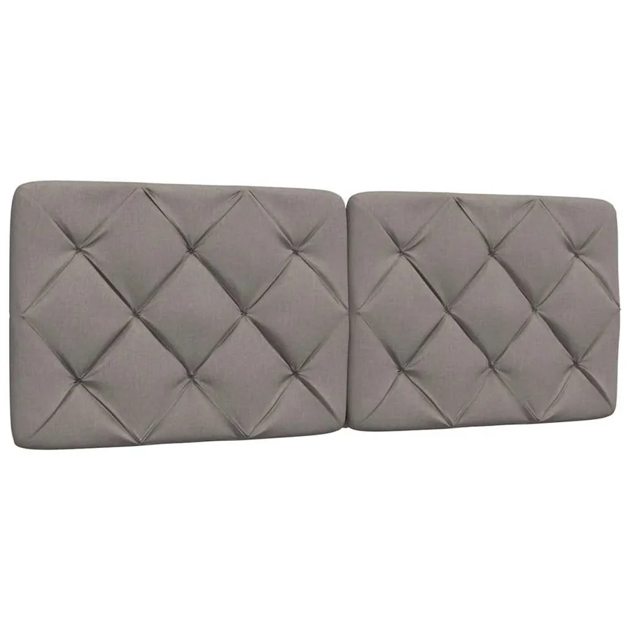Cadre de lit sans matelas taupe 120x200 cm tissu - 7