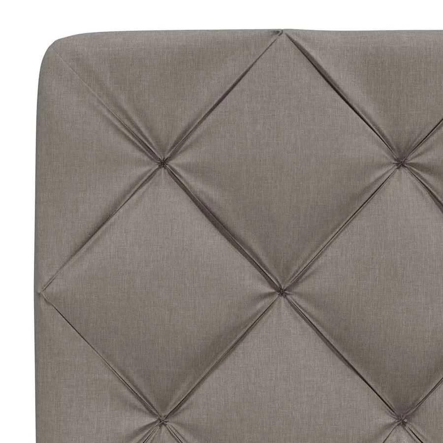 Lit avec matelas taupe 120x200 cm tissu - 11
