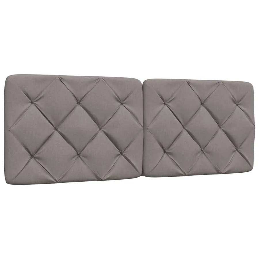 Lit avec matelas taupe 120x200 cm tissu - 9