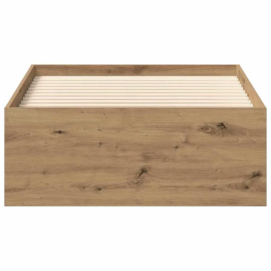 Cadre de lit sans matelas chêne artisanal 90x190 cm - 5