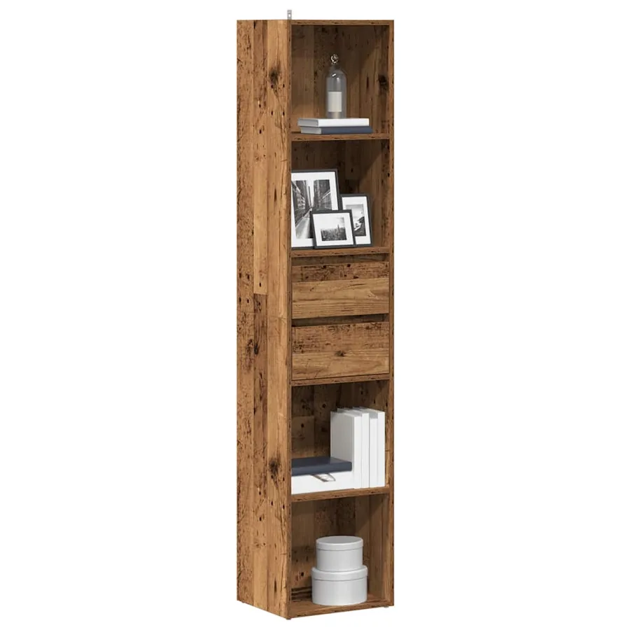 Bibliothèque vieux bois 36x30x171 cm bois d'ingénierie