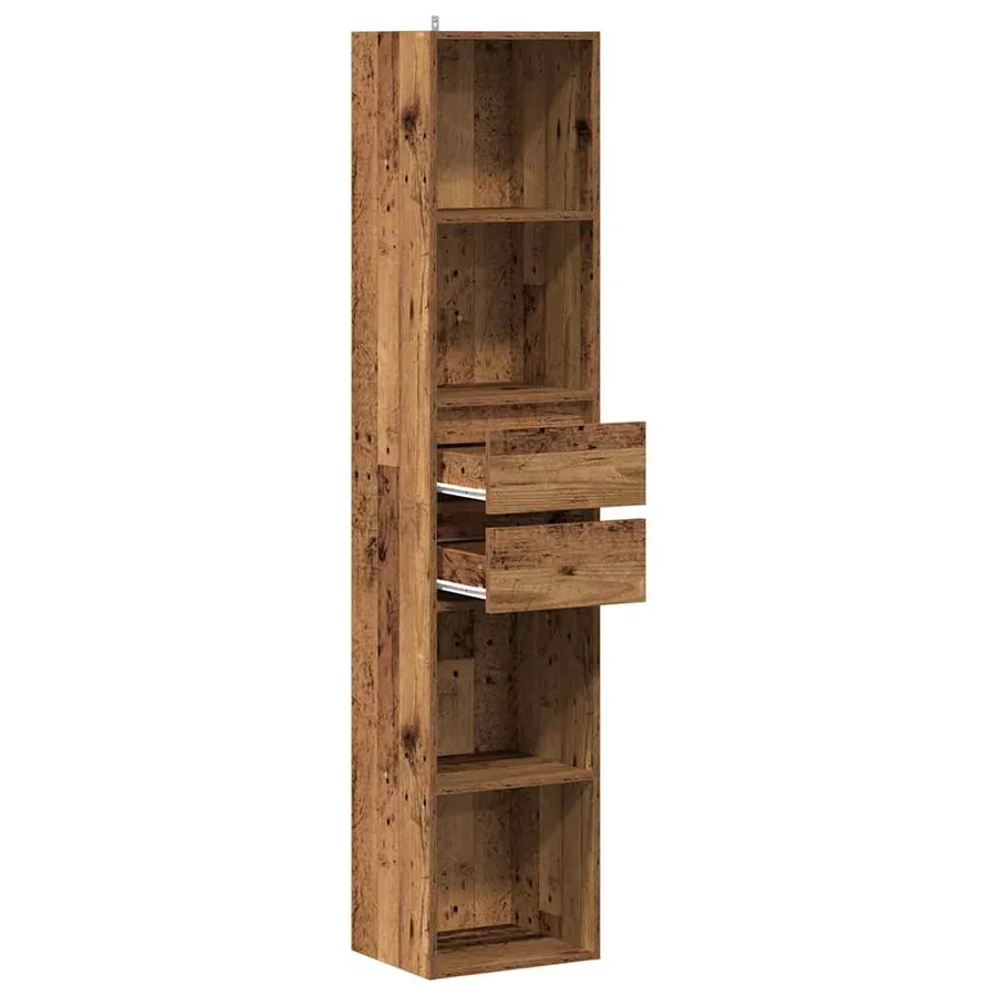 Bibliothèque vieux bois 36x30x171 cm bois d'ingénierie - 7