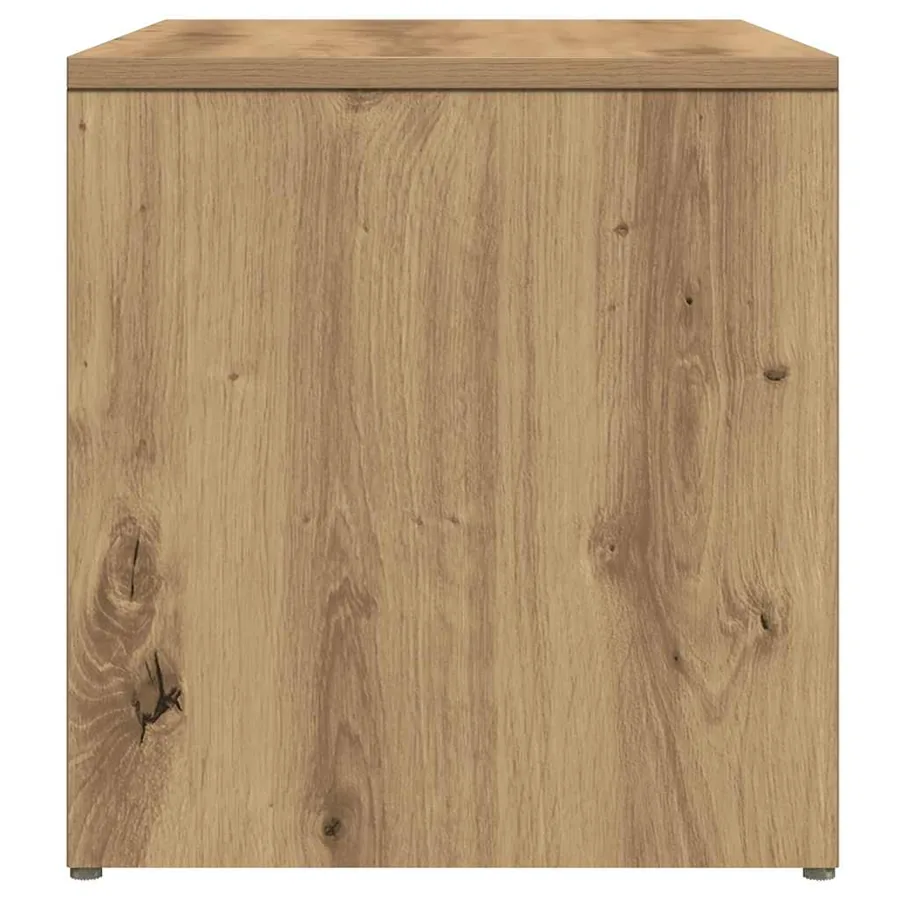 Table d'appoint chêne artisanal 59x36x38 cm bois d'ingénierie - 5