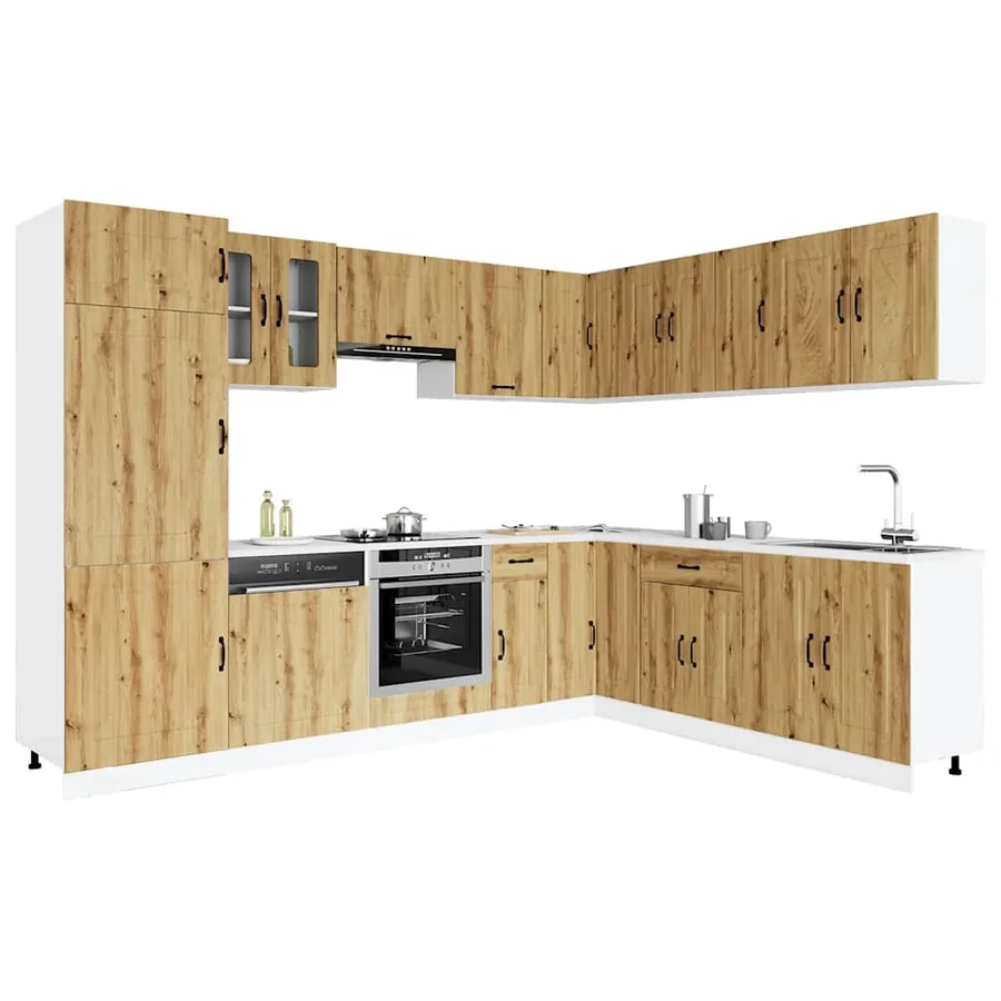 Ensemble d'armoires de cuisine 14 pcs Kalmar bois d'ingénierie