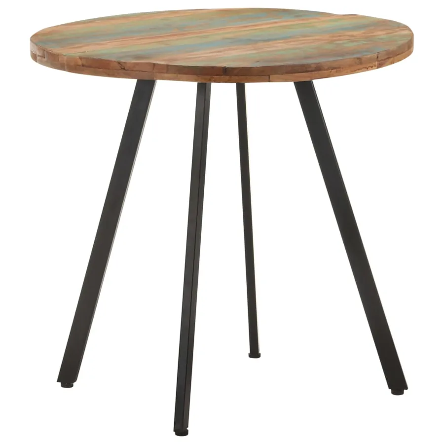 Table de salle à manger 80 cm Bois de récupération massif - 7