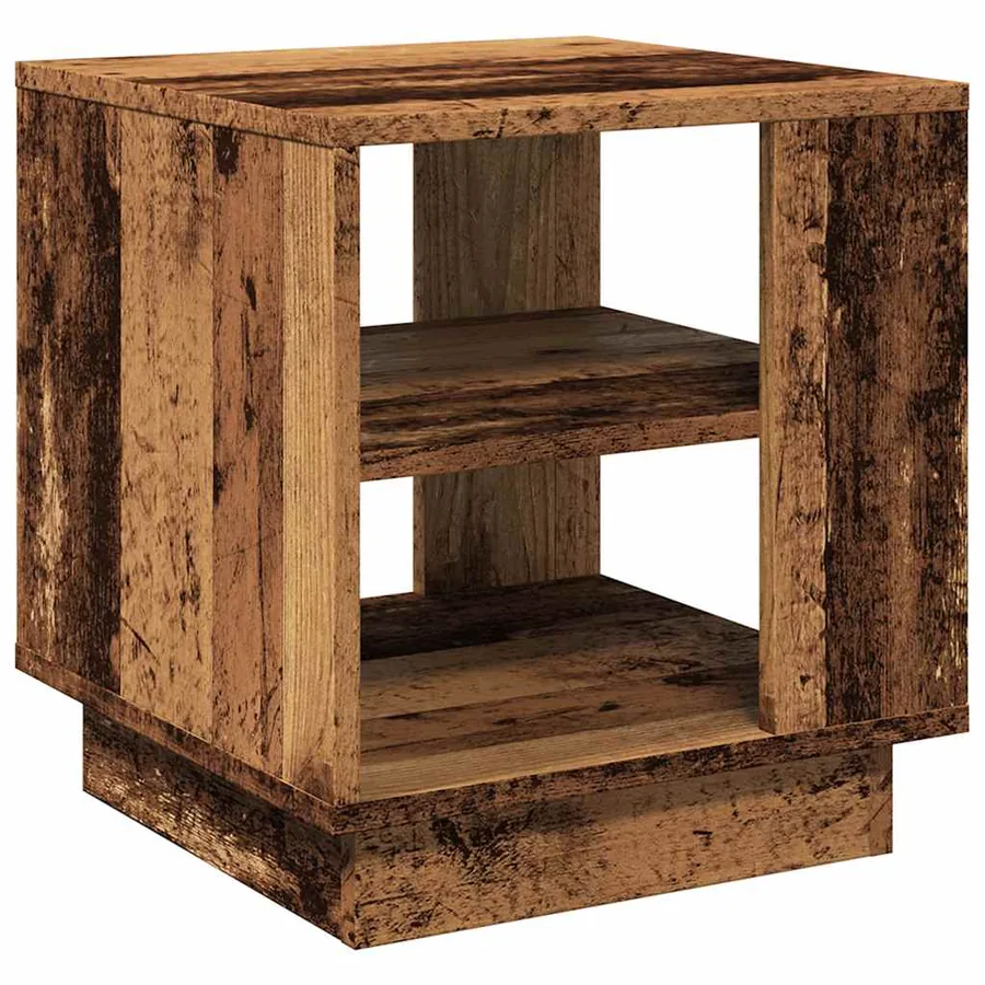 Table basse vieux bois 40x40x43 cm bois d'ingénierie - 2