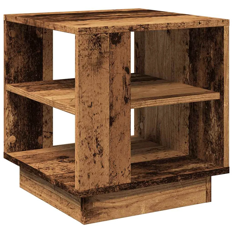 Table basse vieux bois 40x40x43 cm bois d'ingénierie - 5