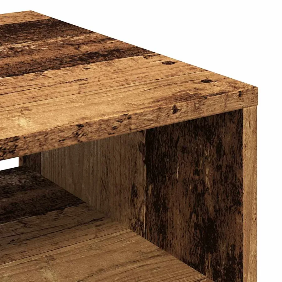 Table basse vieux bois 40x40x43 cm bois d'ingénierie - 7