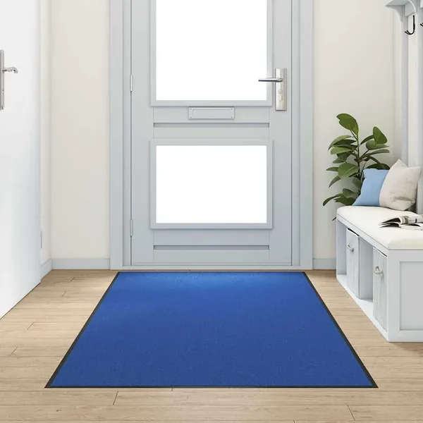 Tapis d'entrée Bleu et Noir 120 x 250 cm 100% Polyamide