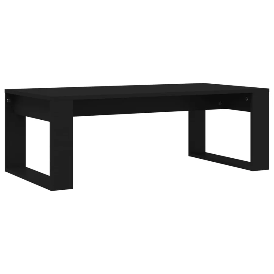 Table basse noir 102x50x35 cm bois d'ingénierie - 6