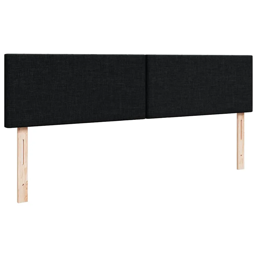 Cadre de lit ottoman avec matelas noir 160x200 cm tissu - 9