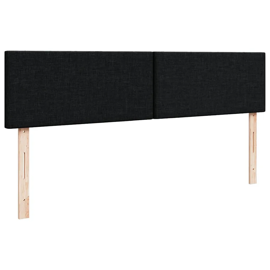 Cadre de lit ottoman avec matelas noir 160x200 cm tissu - 10