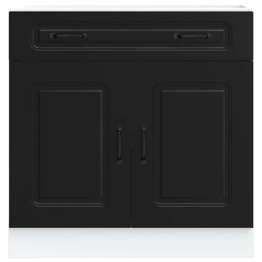 Armoire de cuisine Kalmar noir bois d'ingénierie - 4