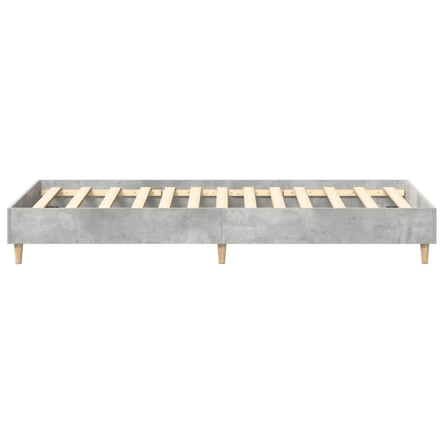 Cadre de lit sans matelas gris béton 100x200 cm bois ingénierie - 6