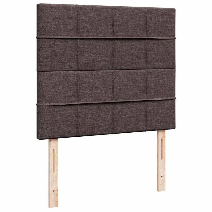Cadre de lit ottoman avec matelas marron foncé 120x190 cm tissu - 10