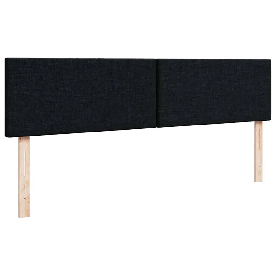 Cadre de lit ottoman avec matelas noir 200x200cm tissu - 13