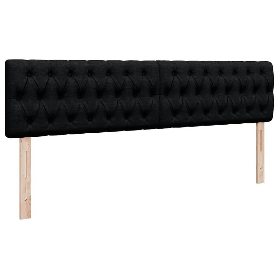 Cadre de lit ottoman avec matelas noir 200x200cm tissu - 13