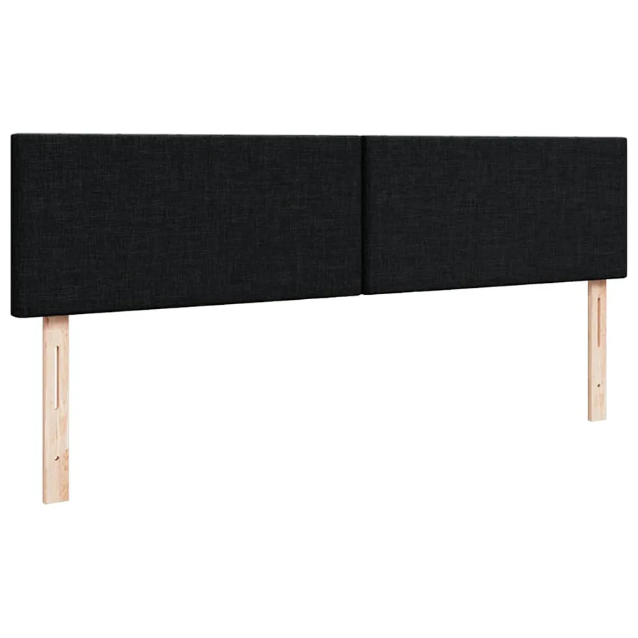 Cadre de lit ottoman avec matelas noir 180x200 cm tissu - 9
