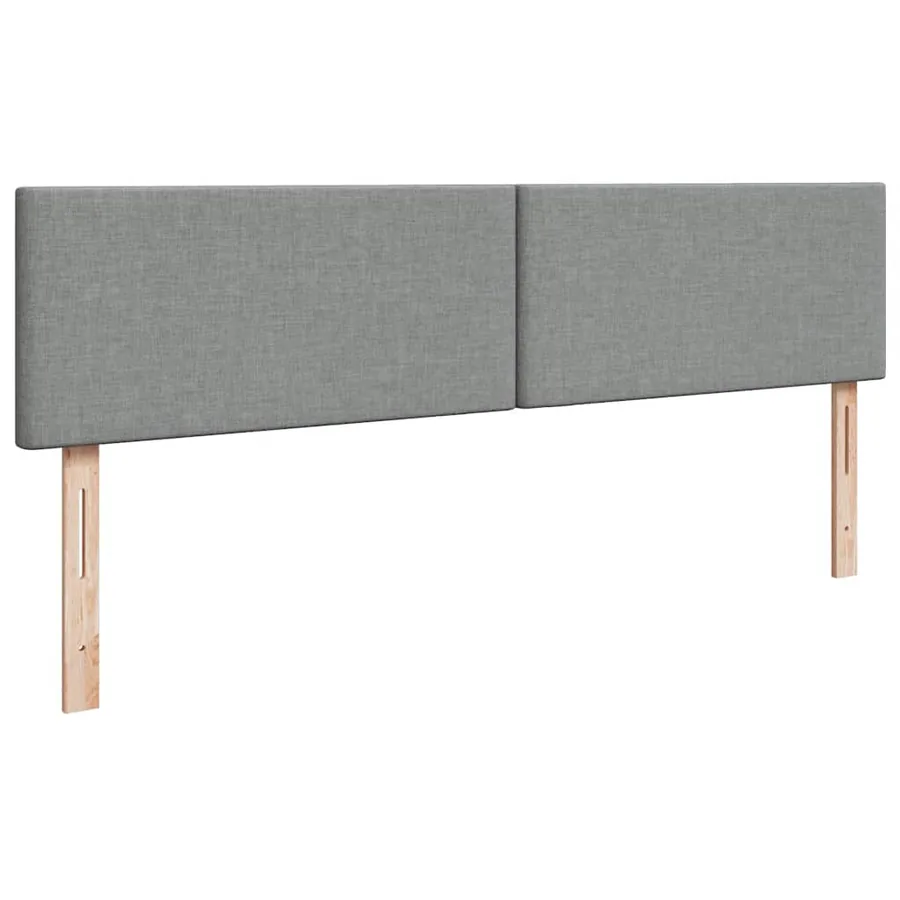 Cadre de lit ottoman et matelas gris clair 200x200cm tissu - 13