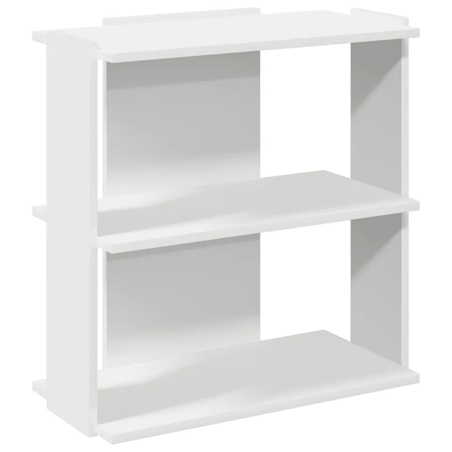 Bibliothèque à 3 niveaux blanc 60x30x60 cm bois d'ingénierie - 2