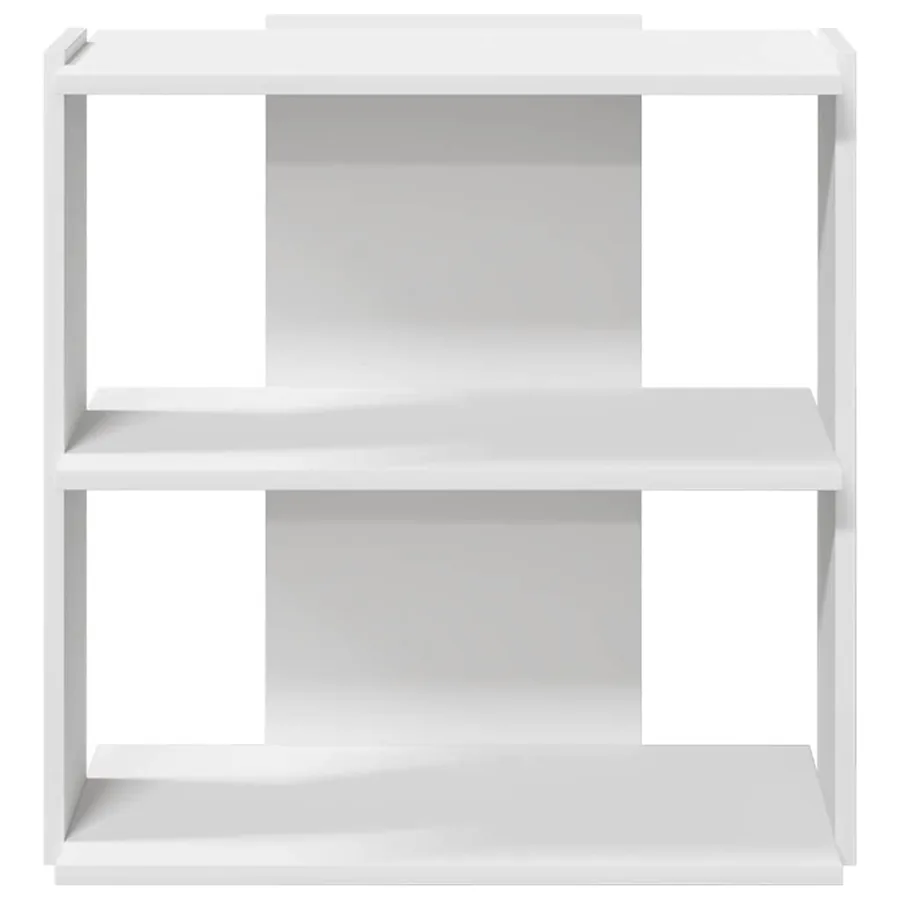 Bibliothèque à 3 niveaux blanc 60x30x60 cm bois d'ingénierie - 4