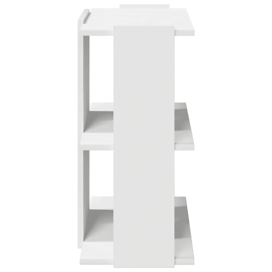 Bibliothèque à 3 niveaux blanc 60x30x60 cm bois d'ingénierie - 5