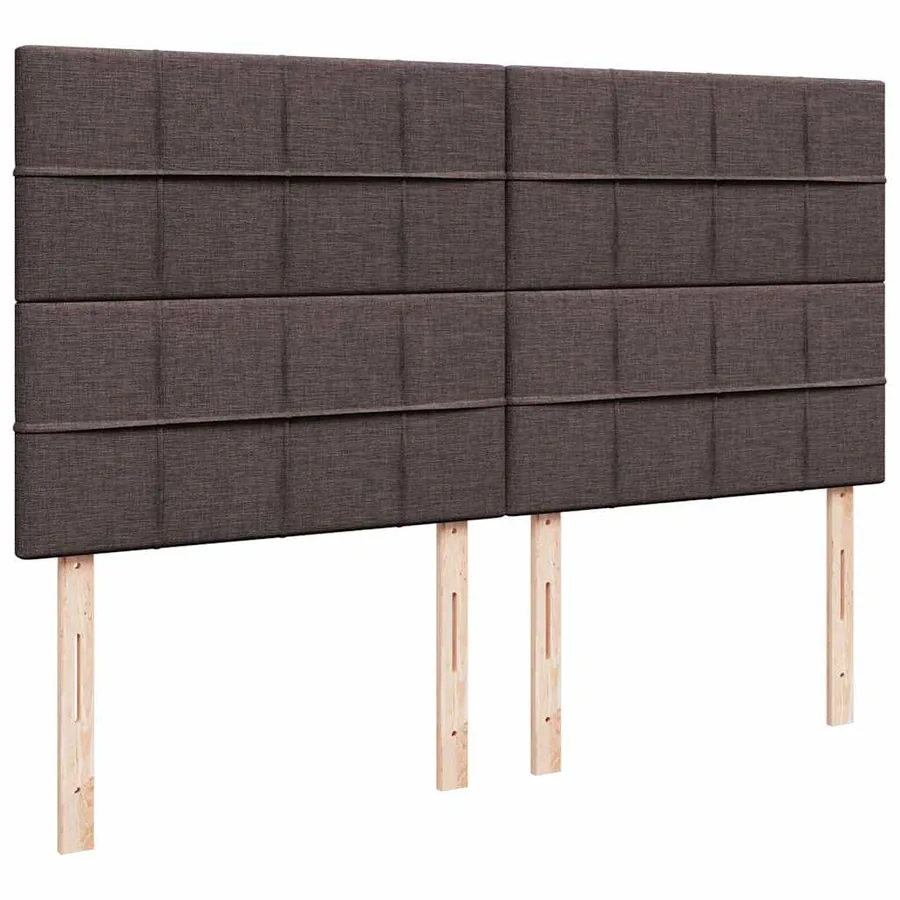 Cadre de lit ottoman avec matelas marron foncé 180x200 cm tissu - 9