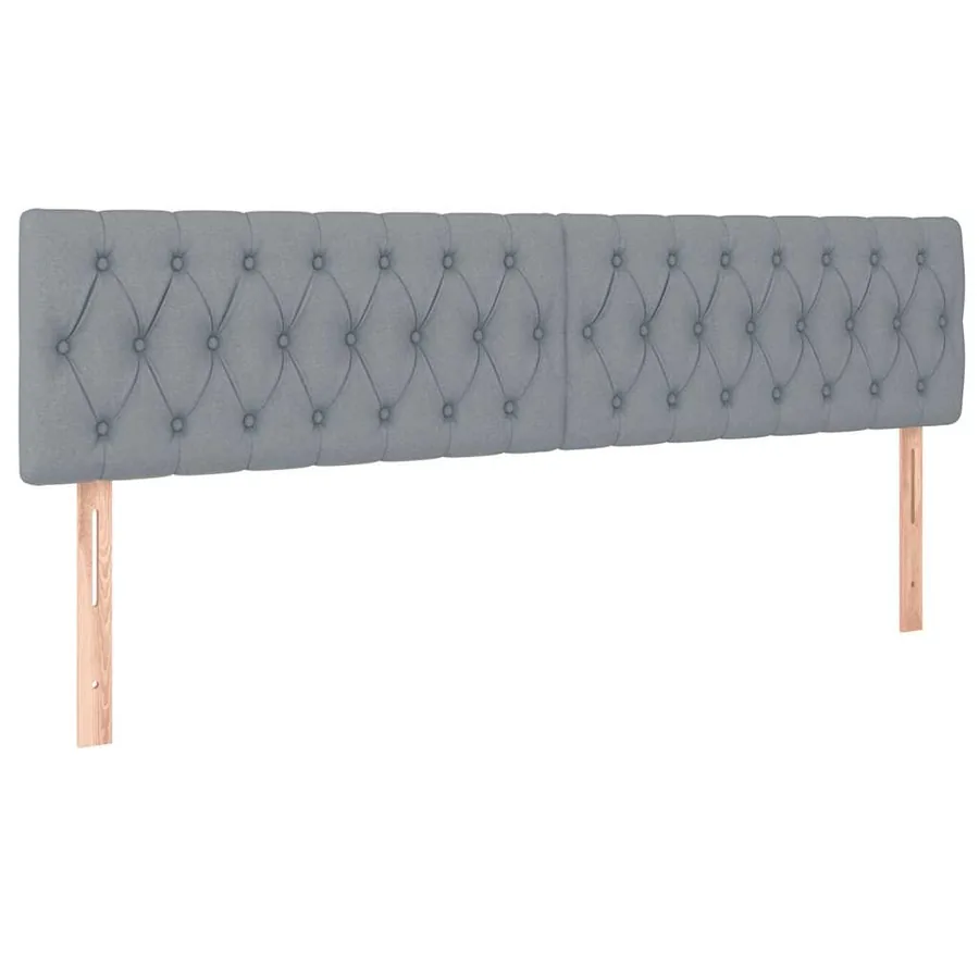 Cadre de lit ottoman et matelas gris clair 180x200 cm tissu - 9