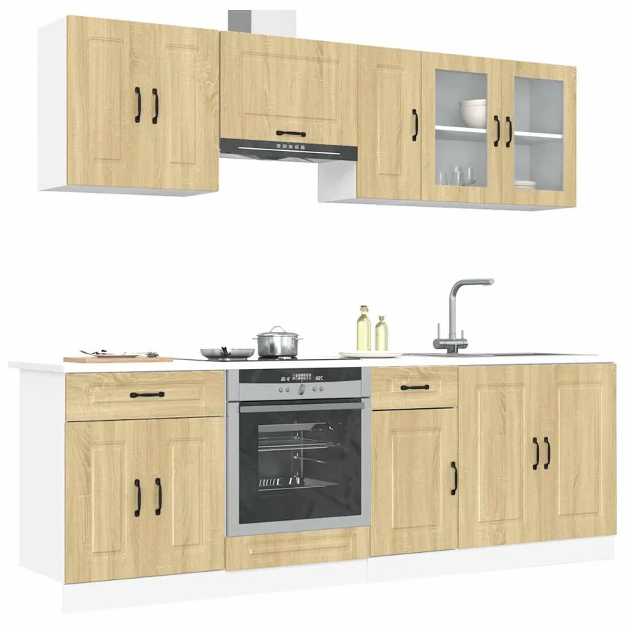 Ensemble d'armoires de cuisine 8 pcs Kalmar bois d'ingénierie