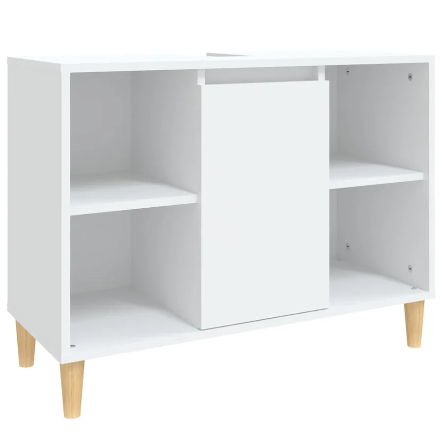 Meuble d'évier blanc 80x33x60 cm bois d'ingénierie - 2
