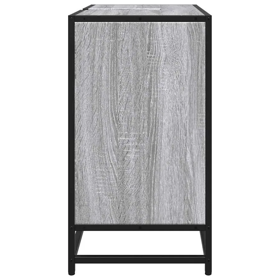 Armoire de lavabo de salle de bain sonoma gris 65x33x60 cm - 6