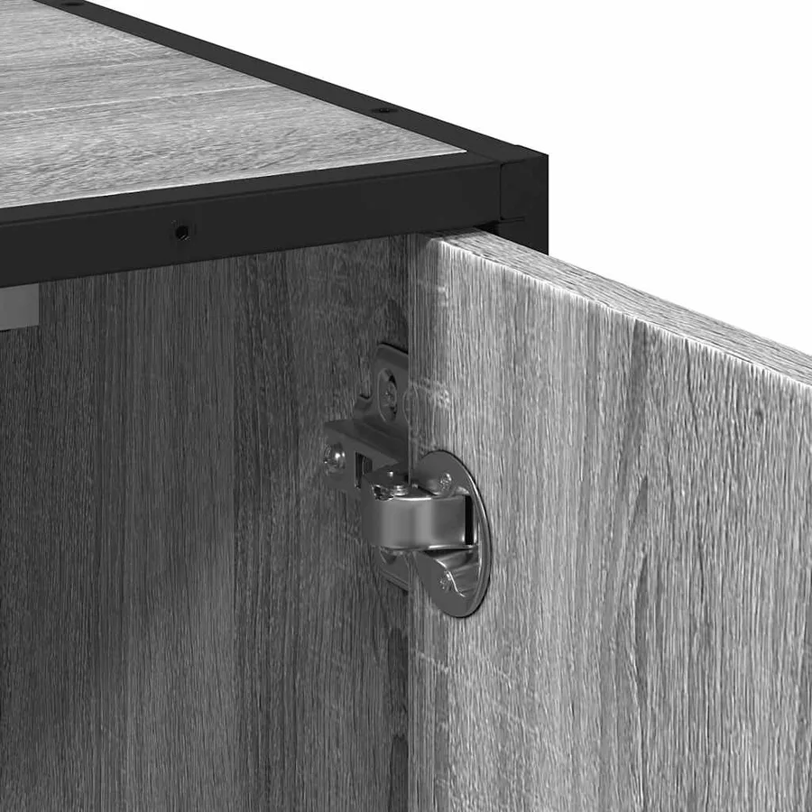 Armoire de lavabo de salle de bain sonoma gris 65x33x60 cm - 9