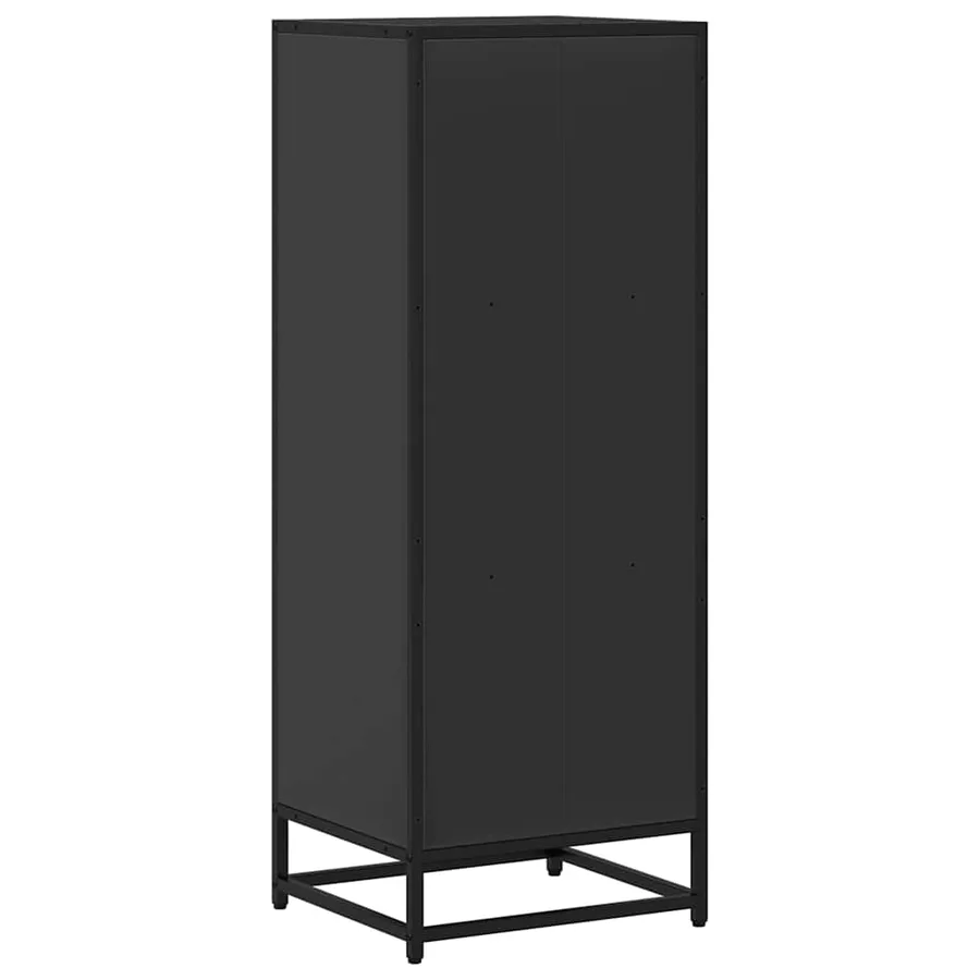 Bibliothèque noir 40x35x107,5 cm bois d'ingénierie - 6