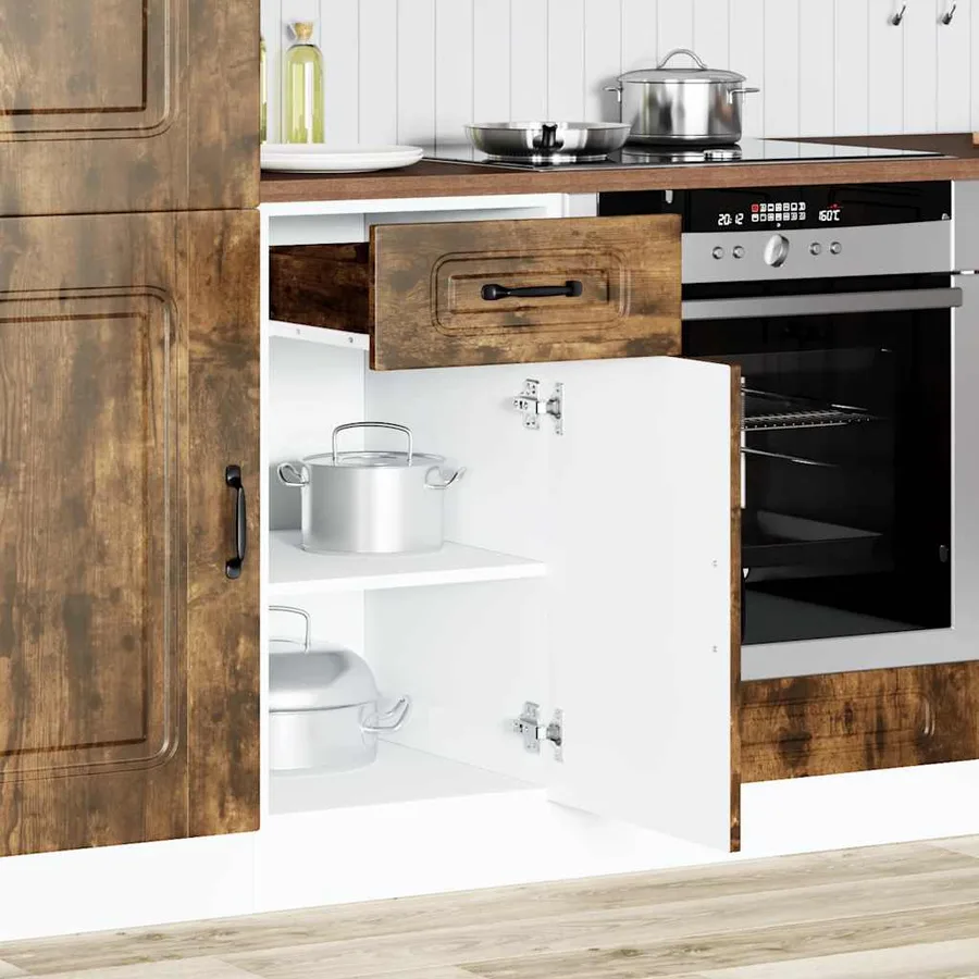 Armoire de cuisine Kalmar chêne fumé bois d'ingénierie - 3